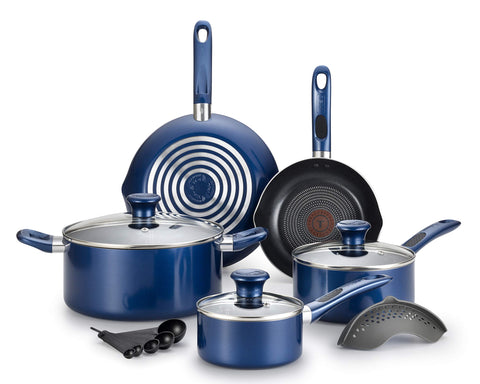 T-Fal front packaging showing the complete 14-piece set and benefits