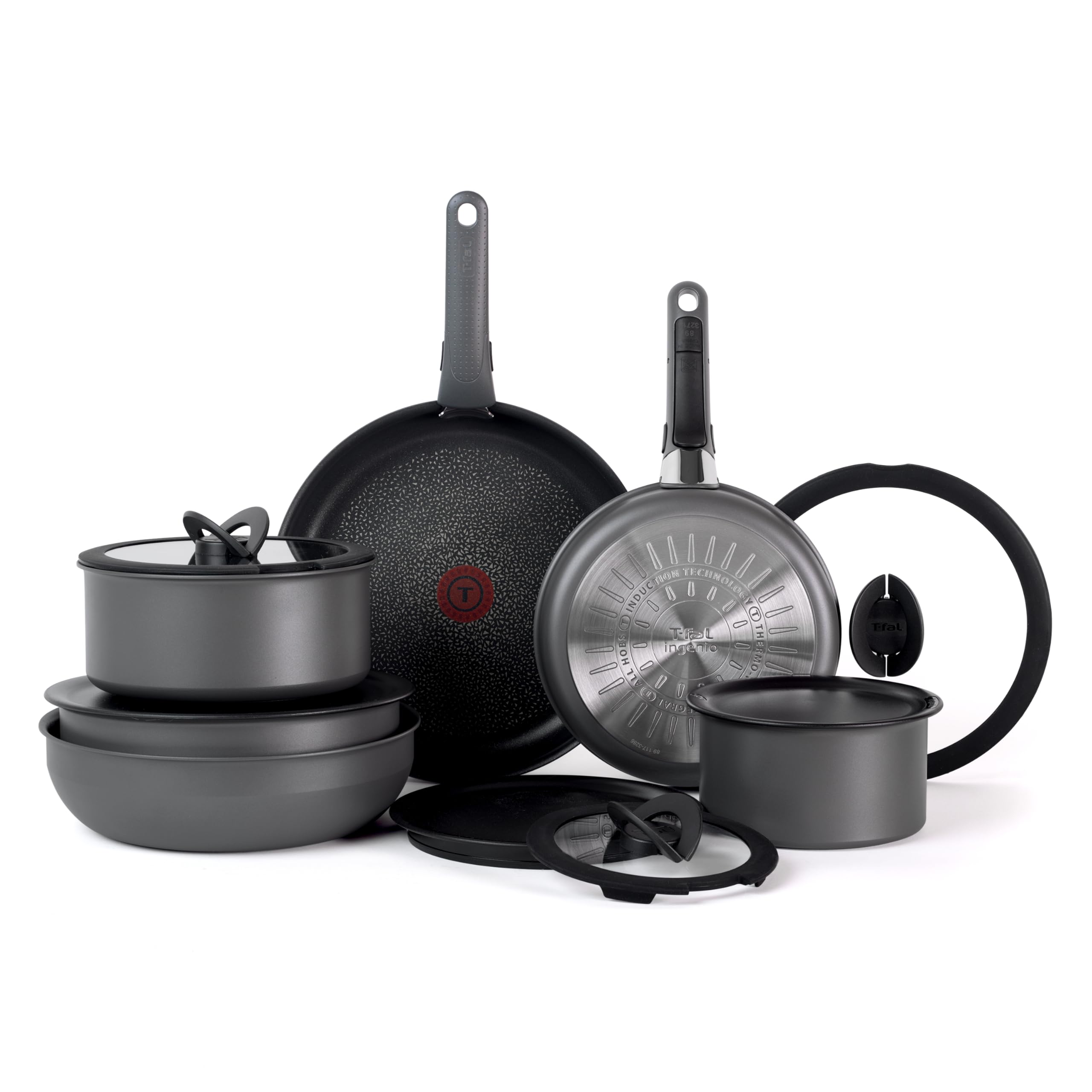 T-Fal Ingenio expertise front packaging showing set components and benefits
