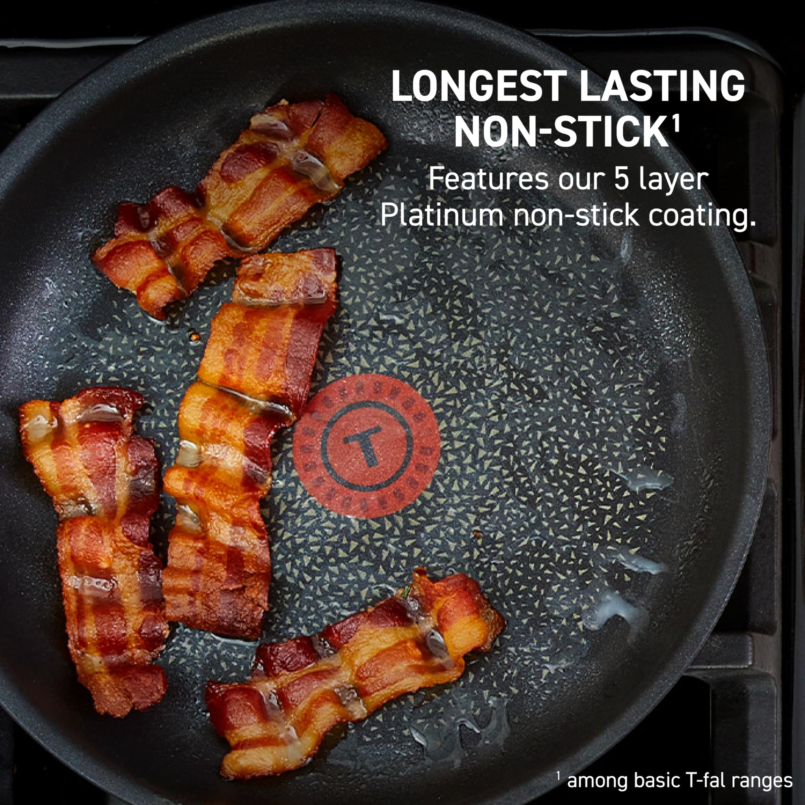 T-Fal Ingenio platinum nonstick surface detail for easy food release