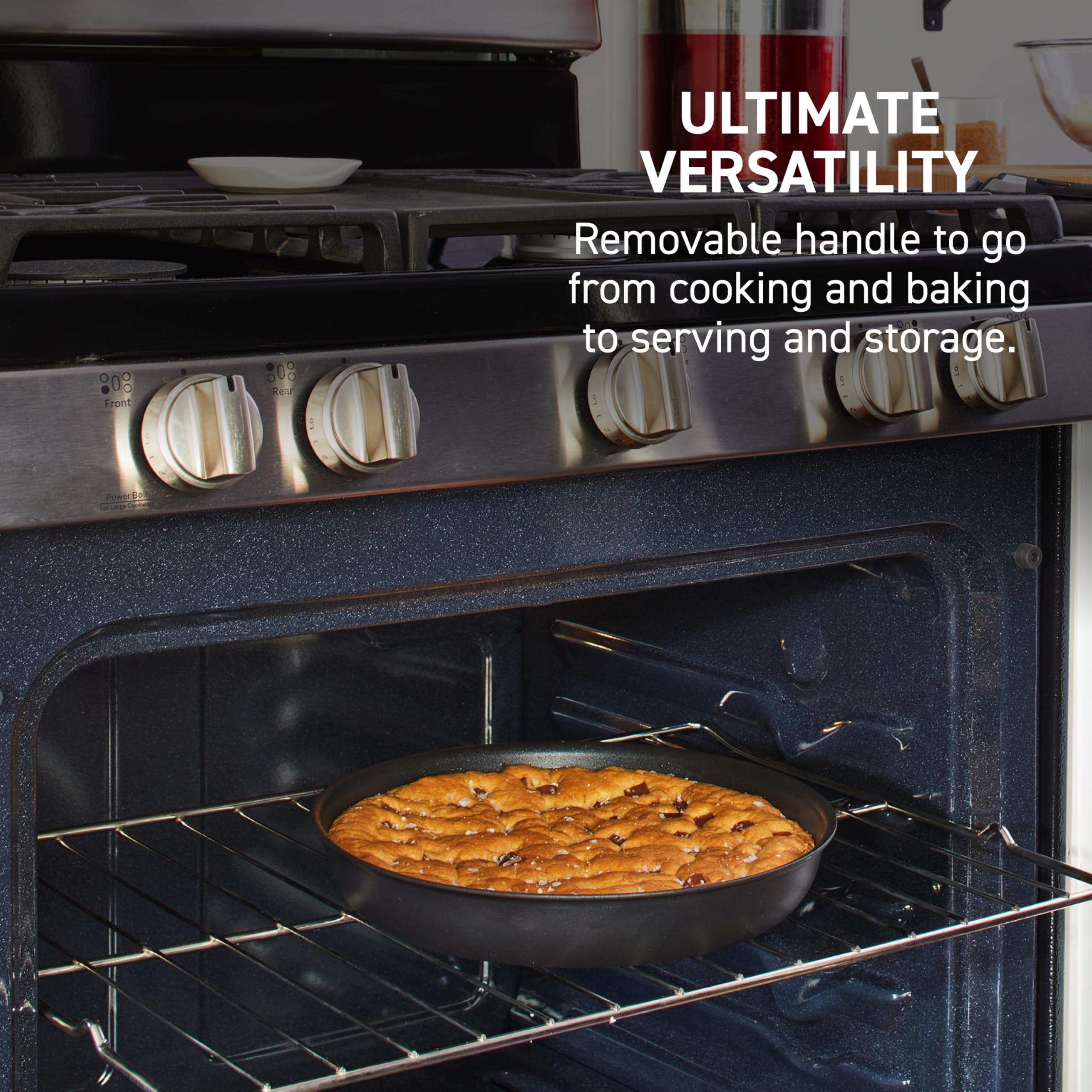 T-Fal Ingenio wok on stovetop in use delivering even heat distribution