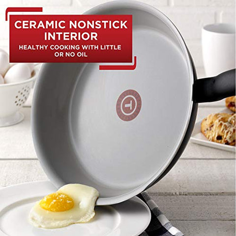 T-Fal ceramic nonstick interior close-up highlighting easy release and durability