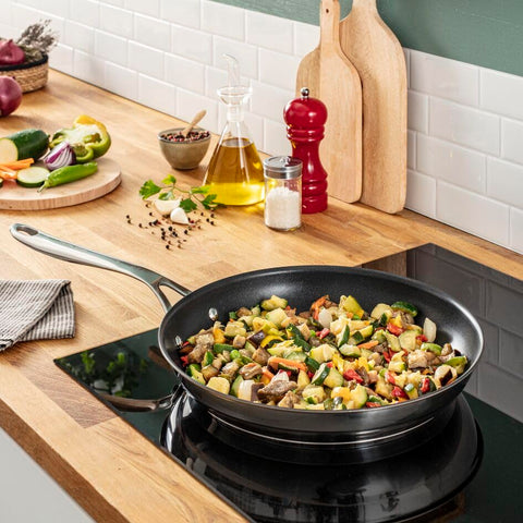 T-Fal close-up of nonstick interior demonstrating easy release and quick cleanup