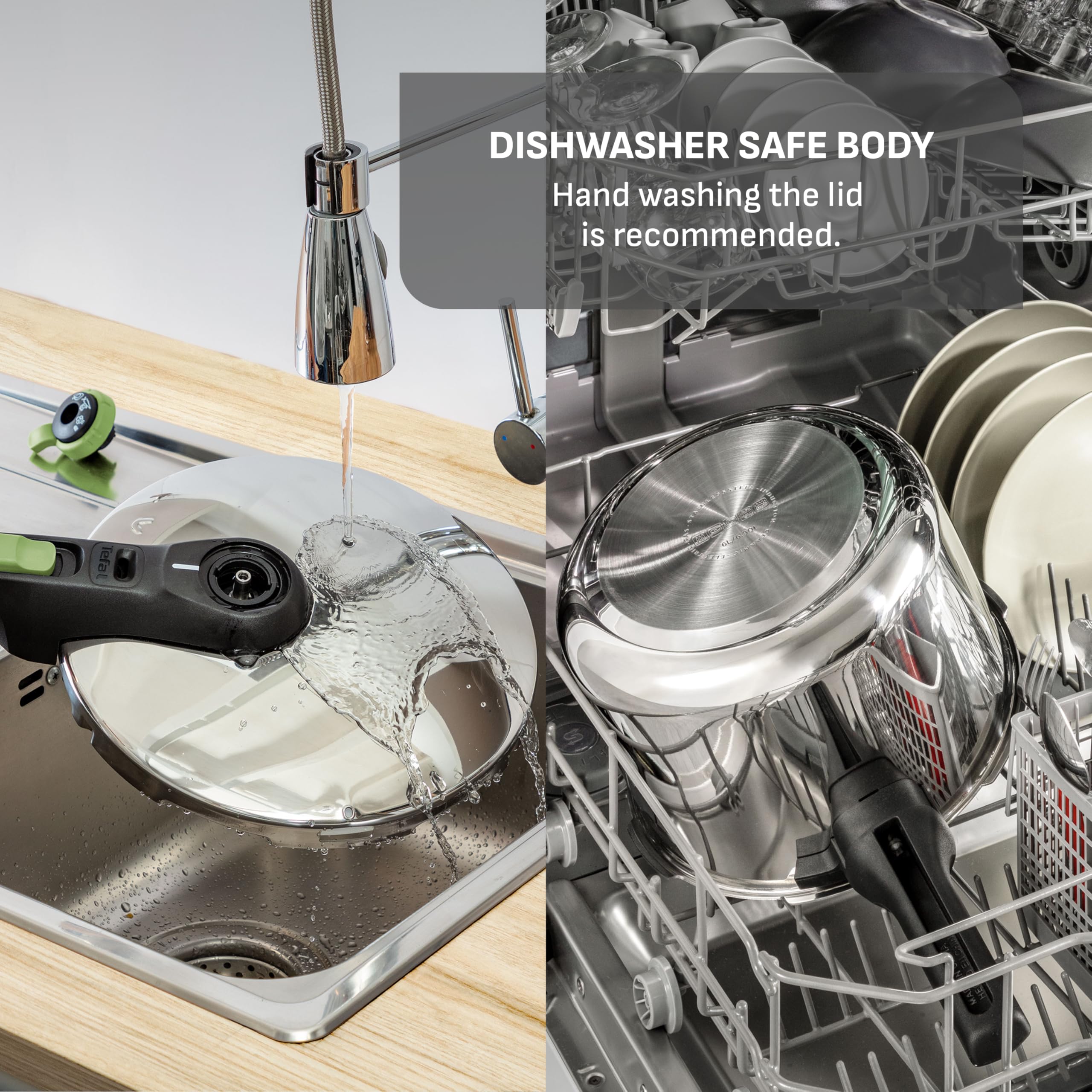 T‑Fal Secure in a modern kitchen lifestyle scene showing stylish design for daily use