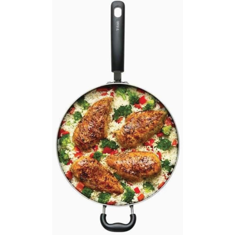 T-Fal top view highlighting Thermo-Spot indicator for precise preheating
