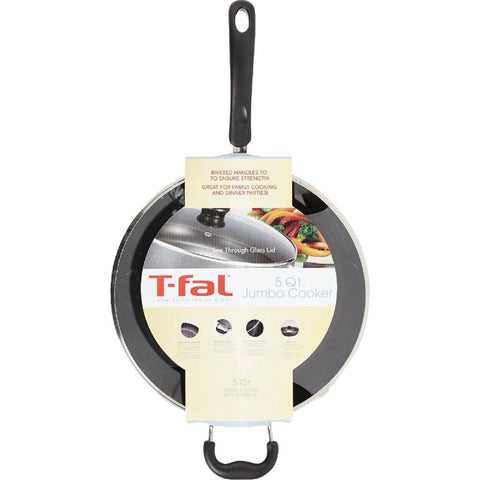 T-Fal vented glass lid detail showing visibility and moisture retention