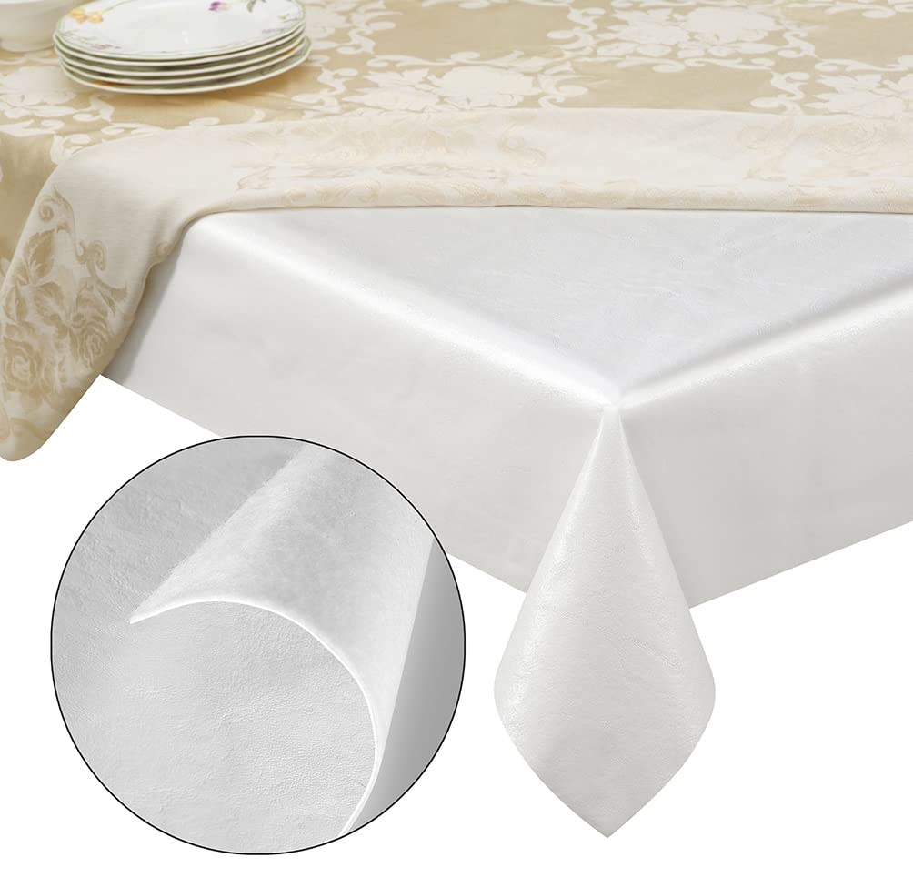 tablecloths by design front view showing full 108 by 54 protective pad, durable coverage