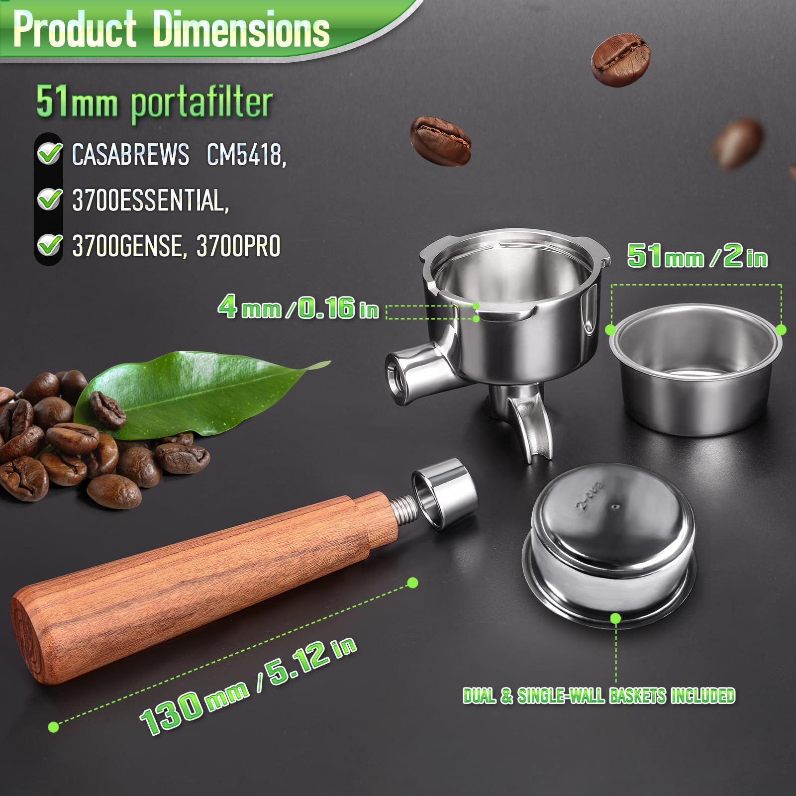 TaiBest lifestyle kitchen shot showing improved home espresso setup
