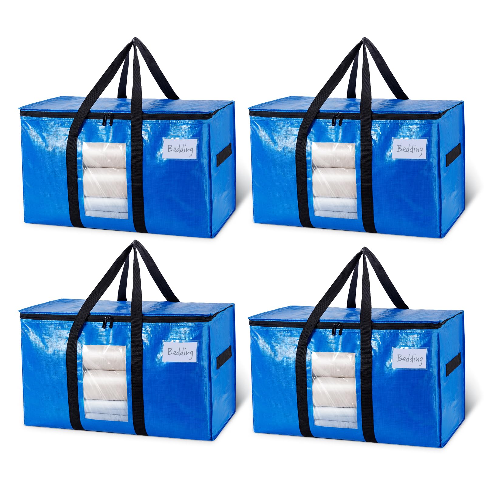 TAILI front view of blue extra large bag showing capacity and shape benefit quick packing