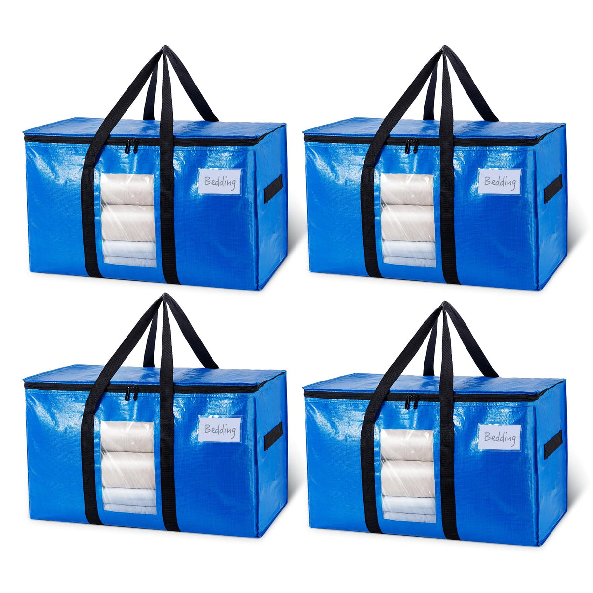 TAILI front view of blue extra large bag showing capacity and shape benefit quick packing