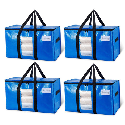 TAILI front view of blue extra large bag showing capacity and shape benefit quick packing