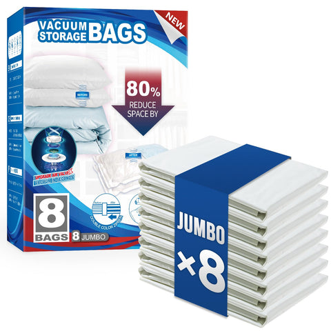 TAILI front packaging showing cream jumbo vacuum bags and included slider for organized storage