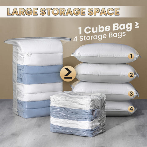 TAILI medium bag filled with folded clothes showing neat compact storage