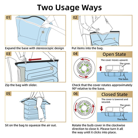 TAILI compressed comforters in bag to save closet space