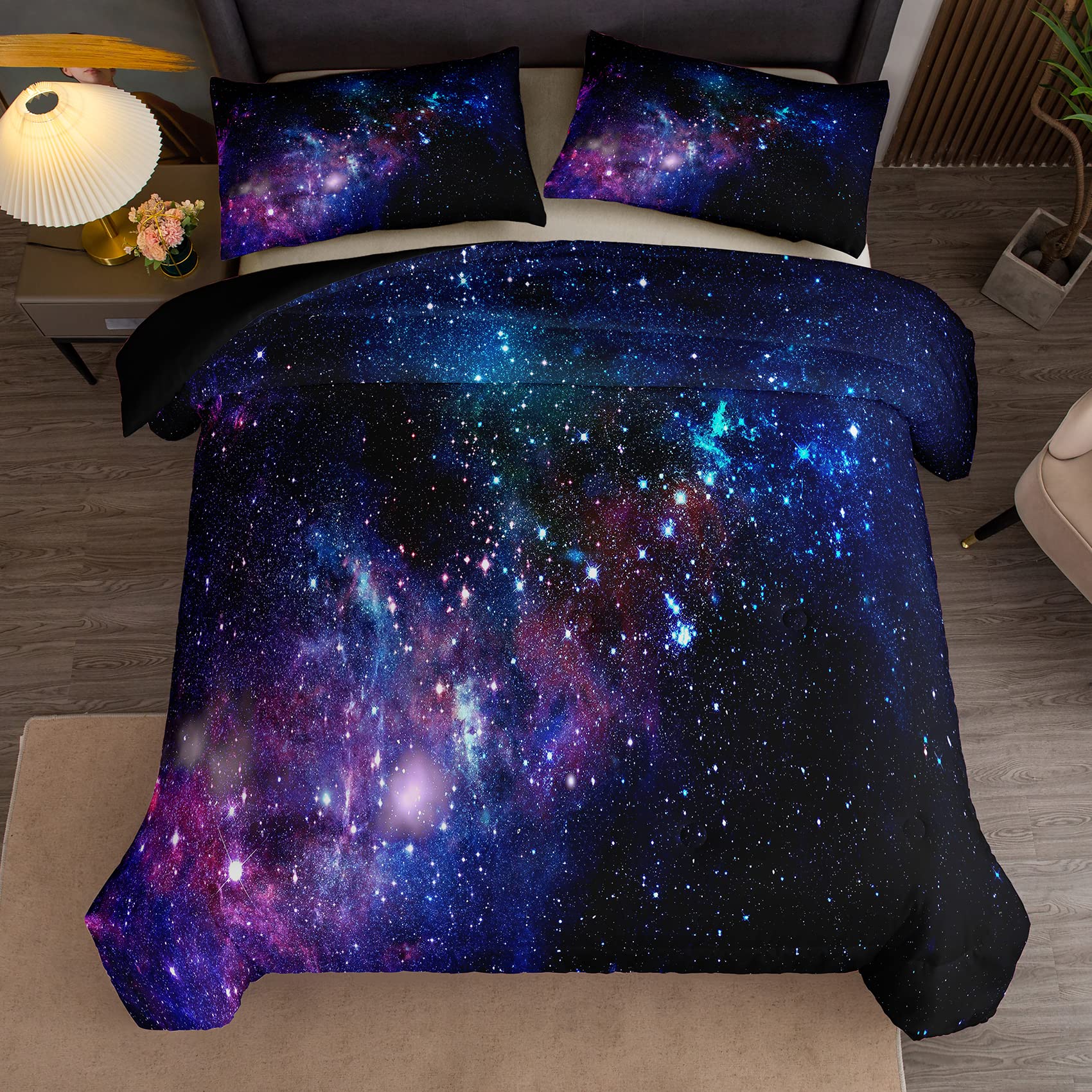 Tailor Shop comforter spread on twin bed creating playful bedroom vibe
