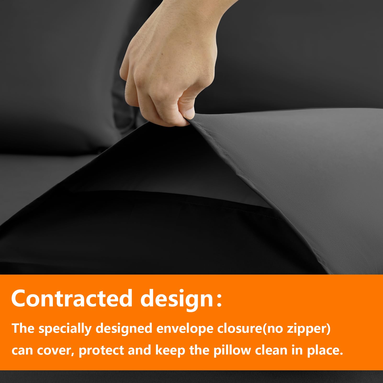 TAIMIT pillow shams and pillowcases detail for neat bed styling