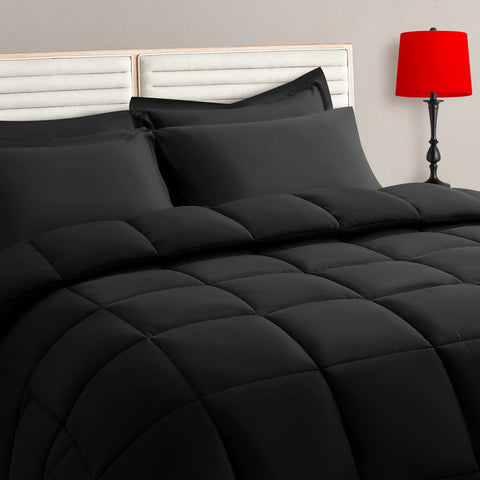TAIMIT front view of comforter set packaging showing neat bundle and clear labeling, easy setup
