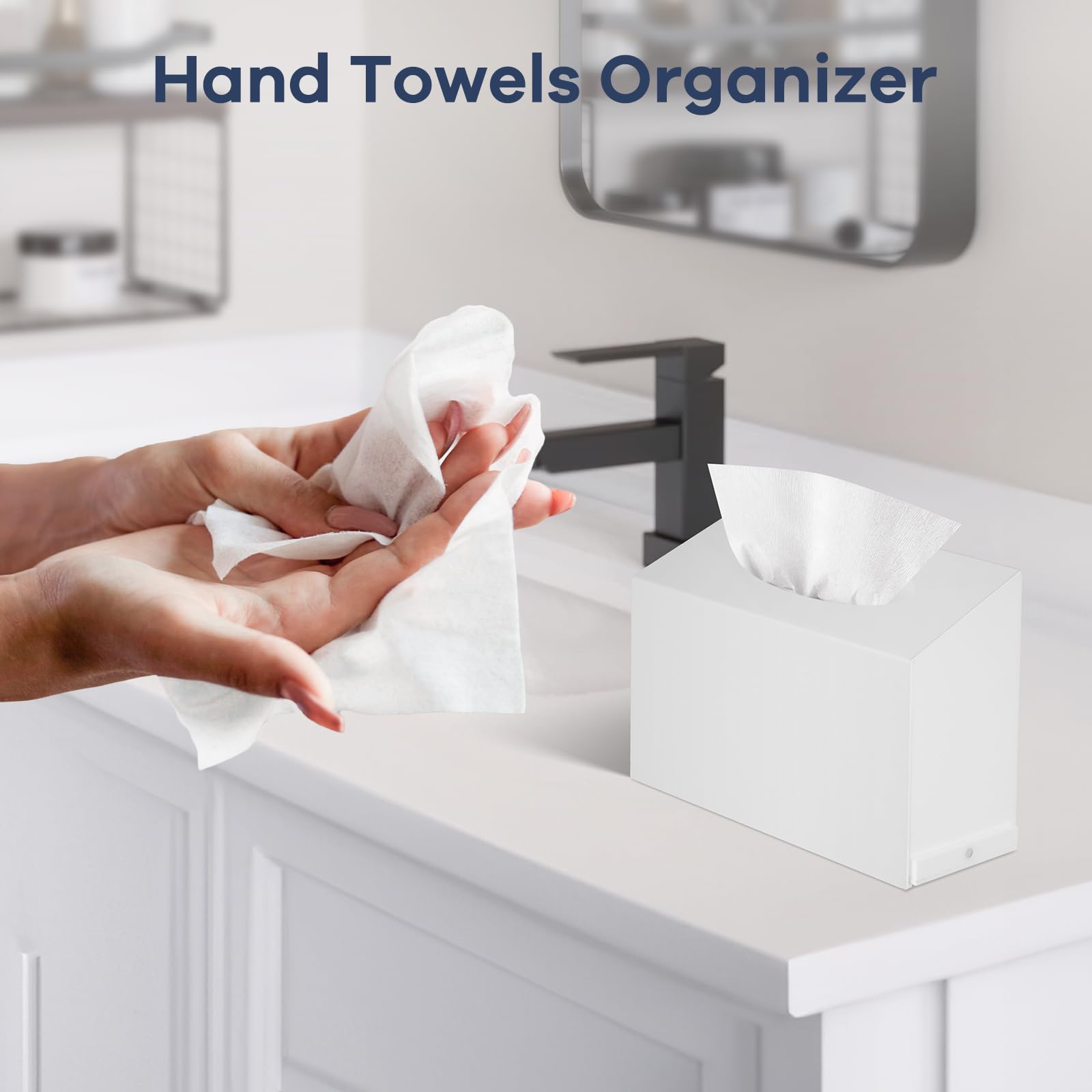 TAINESS lifestyle bathroom setting, tidy look complements modern decor