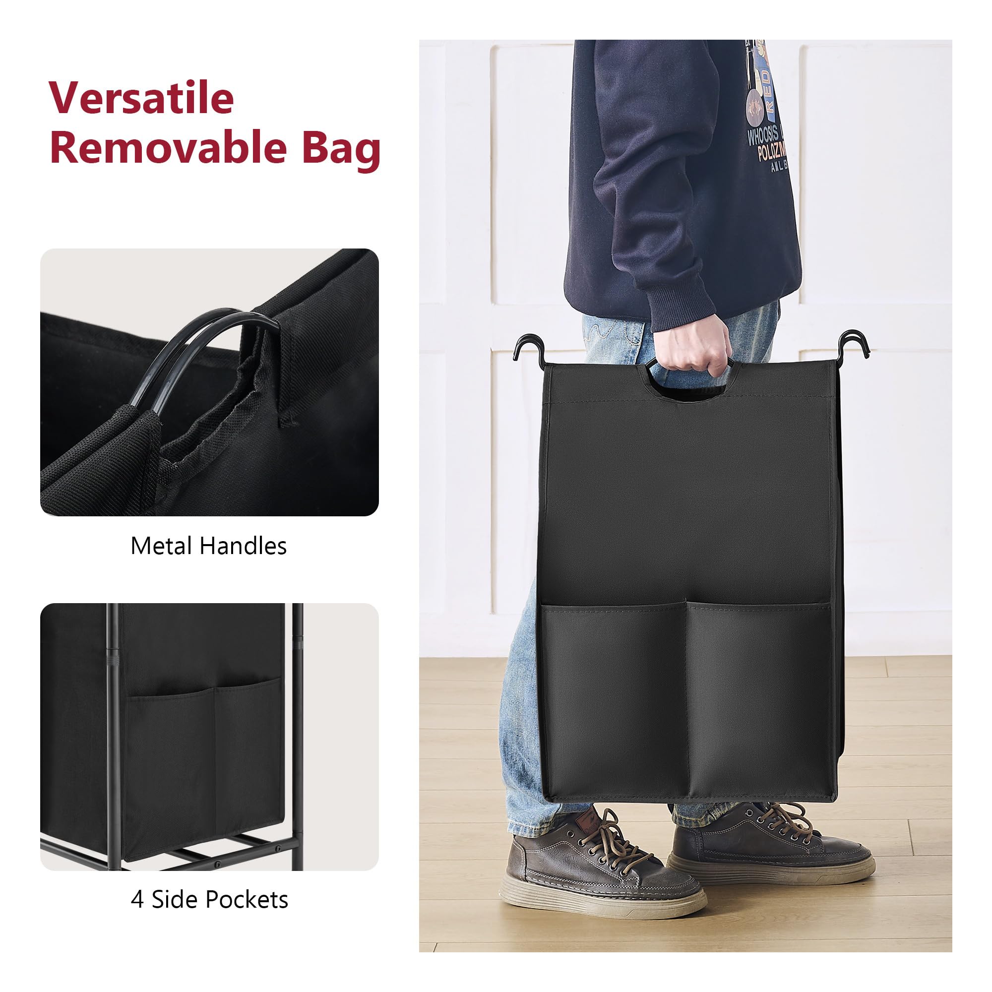 Tajsoon removable bag lifted by metal handles for easy transport