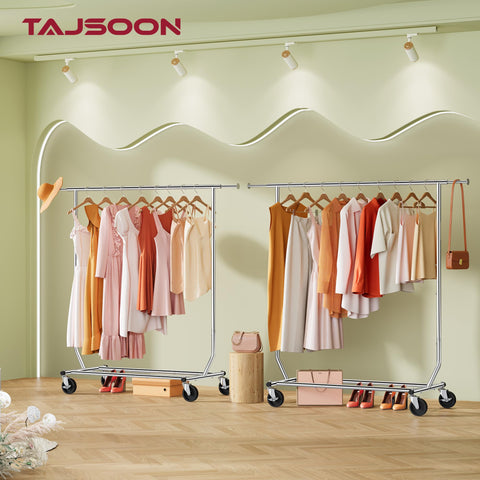 Tajsoon extended width demonstration showing adjustable hanging span benefit