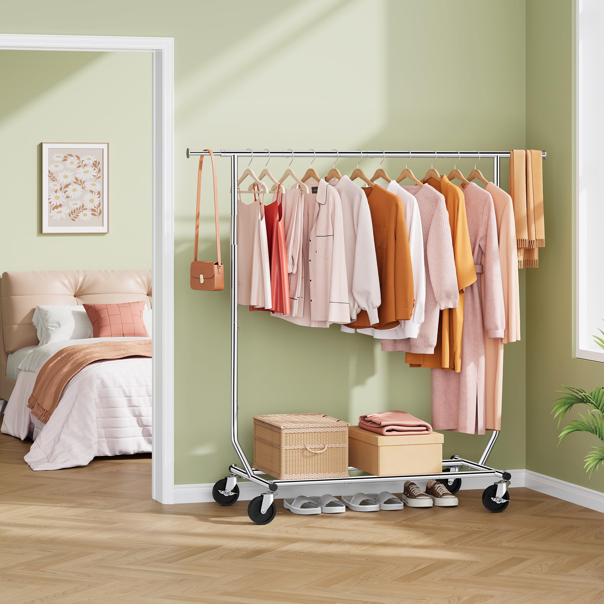 Tajsoon in-use bedroom styling showing quick organization for guests