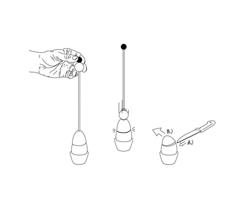TAKE 2 Germany Clack in use cracking a soft-boiled egg for clean results