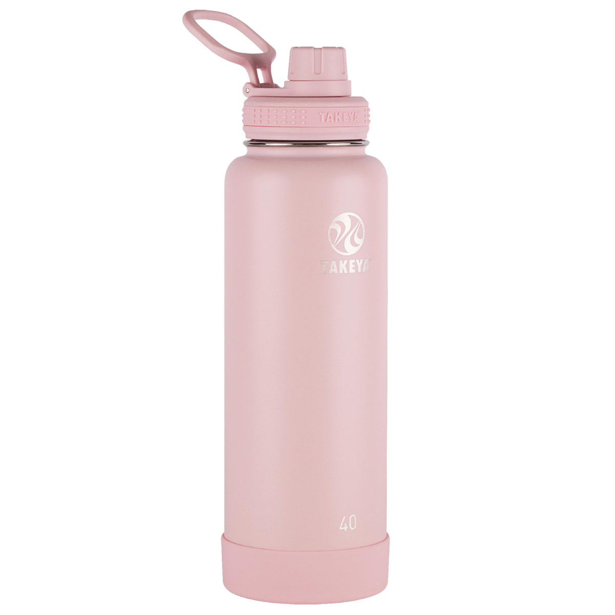 Takeya Actives bottle front view in blush showing sleek shape and capacity benefit