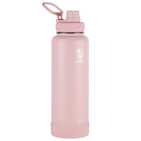 Takeya Actives bottle front view in blush showing sleek shape and capacity benefit