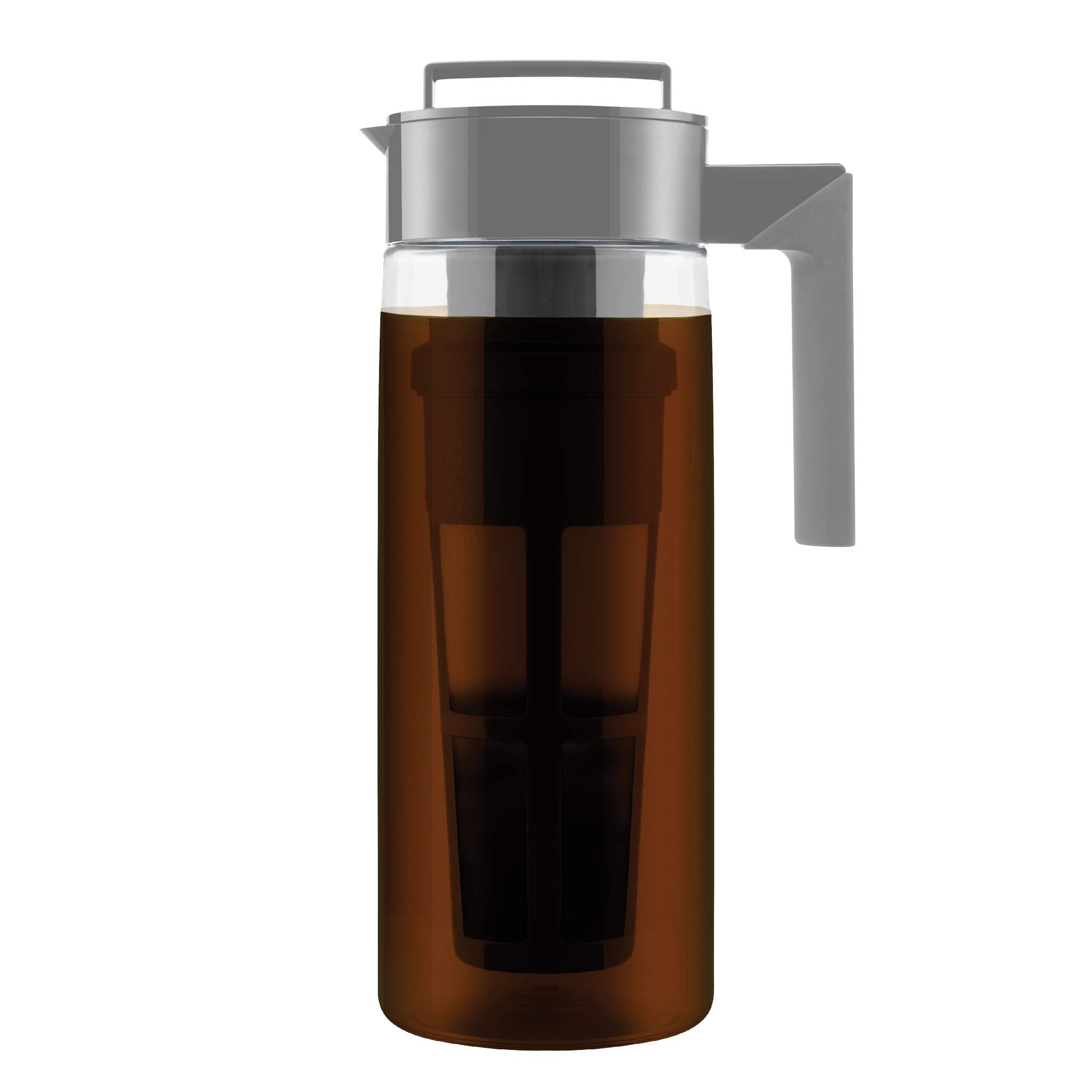 Takeya pitcher front view showing capacity and compact design benefit