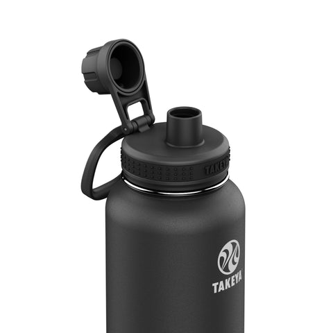 Takeya Onyx close-up of insulated spout lid for quick spill-free sipping