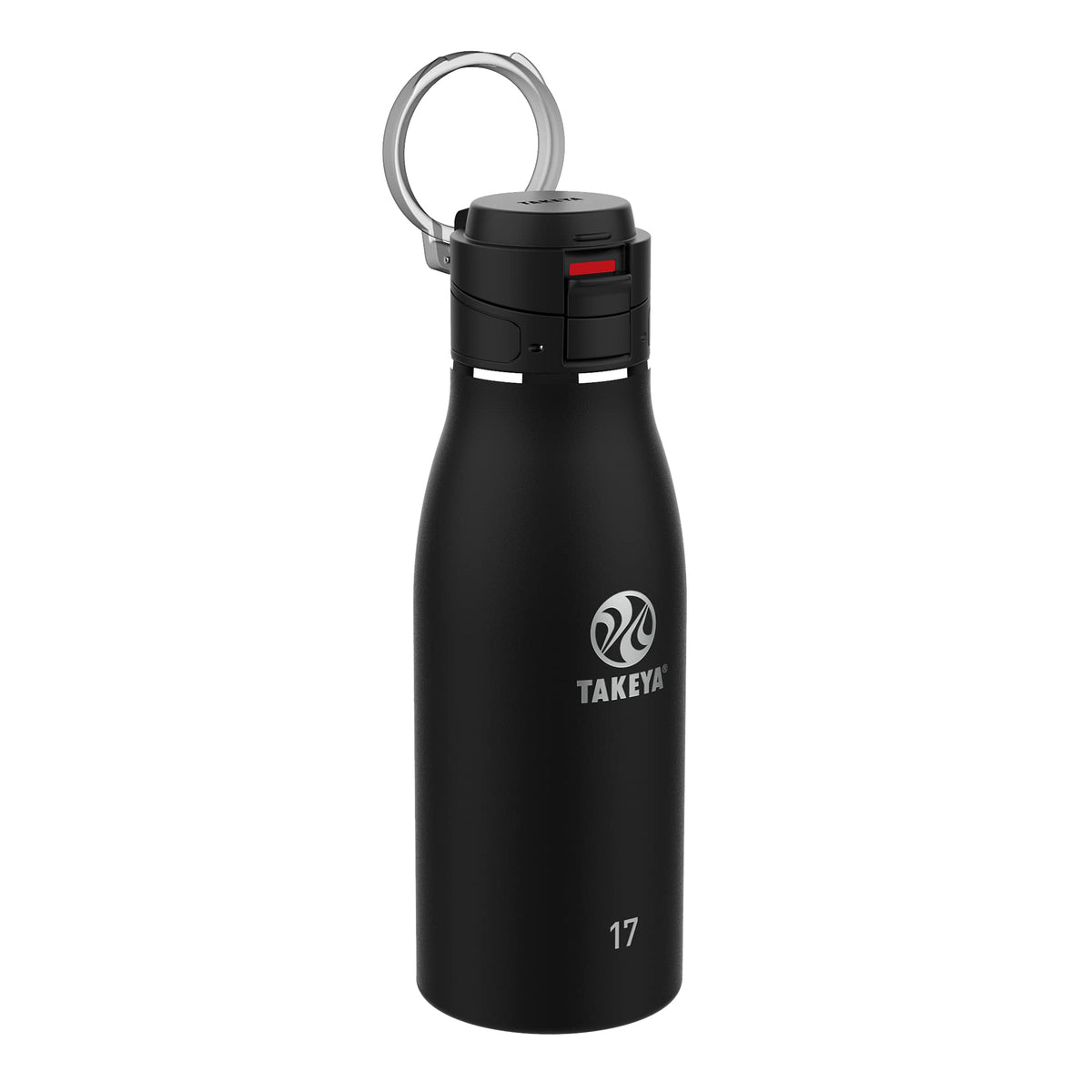 Takeya Traveler front view showing onyx finish and sleek profile for easy carrying