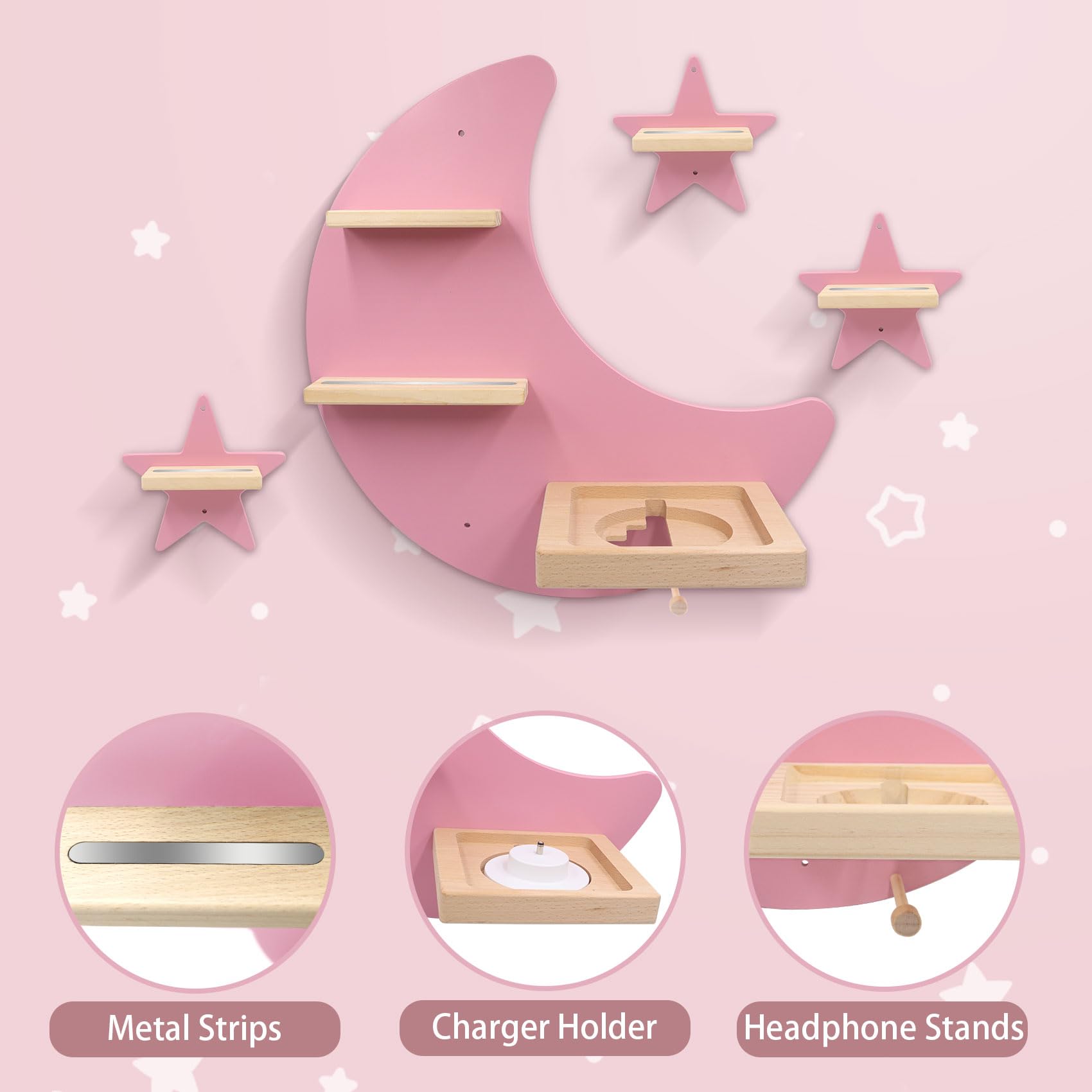 Taladad star shelf showing multiple Tonies figures, easy access benefit