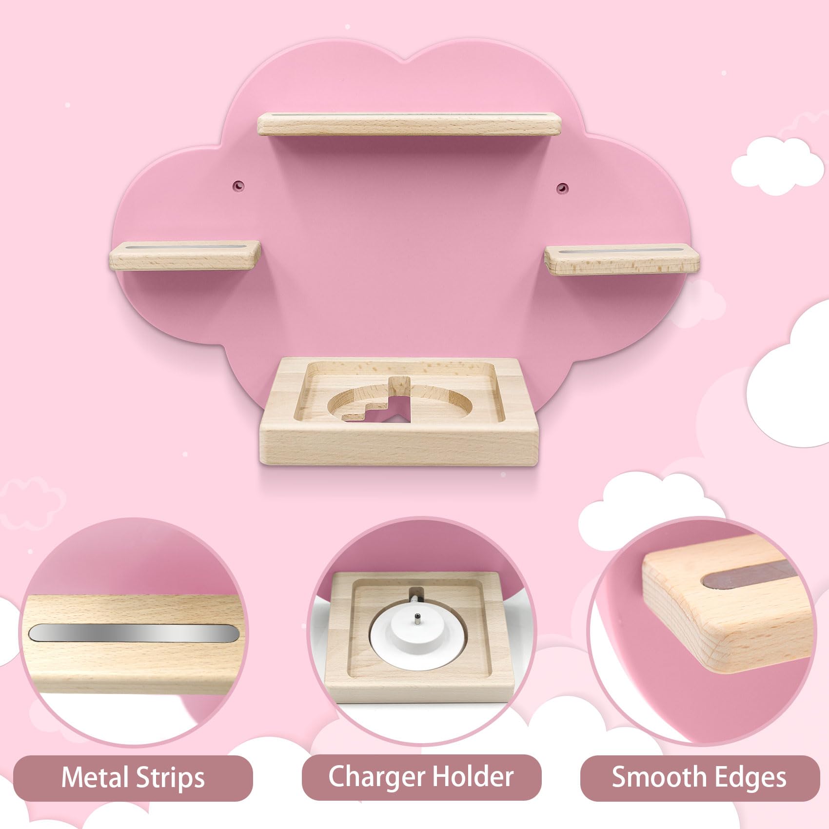 Taladad shelf with Toniebox and charger showing organized charging area