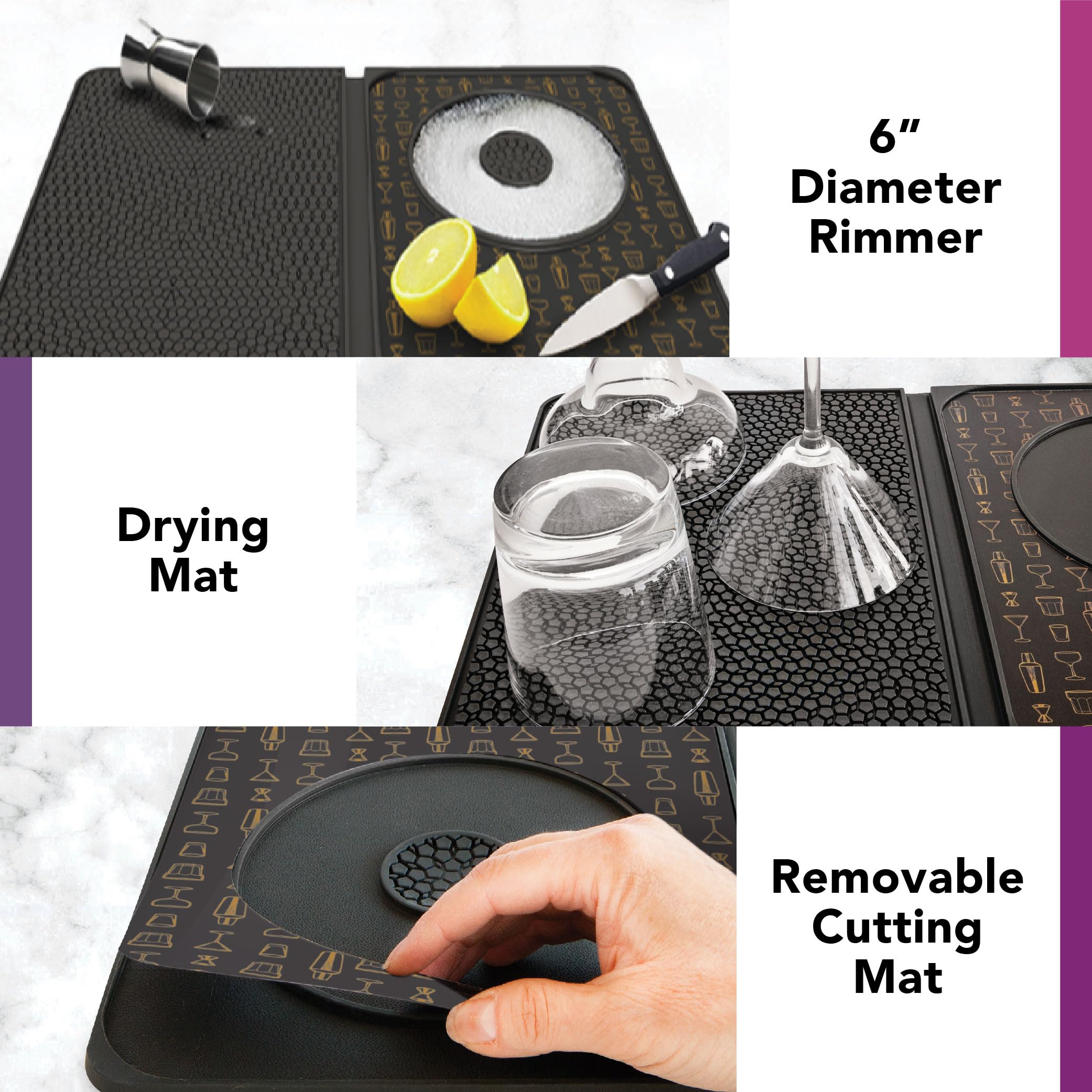Talisman Designs removable cutting board detail showing easy cleaning and prep benefit