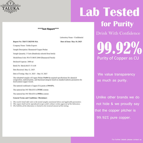Taluka bottom label and maker stamp showing artisanal authenticity