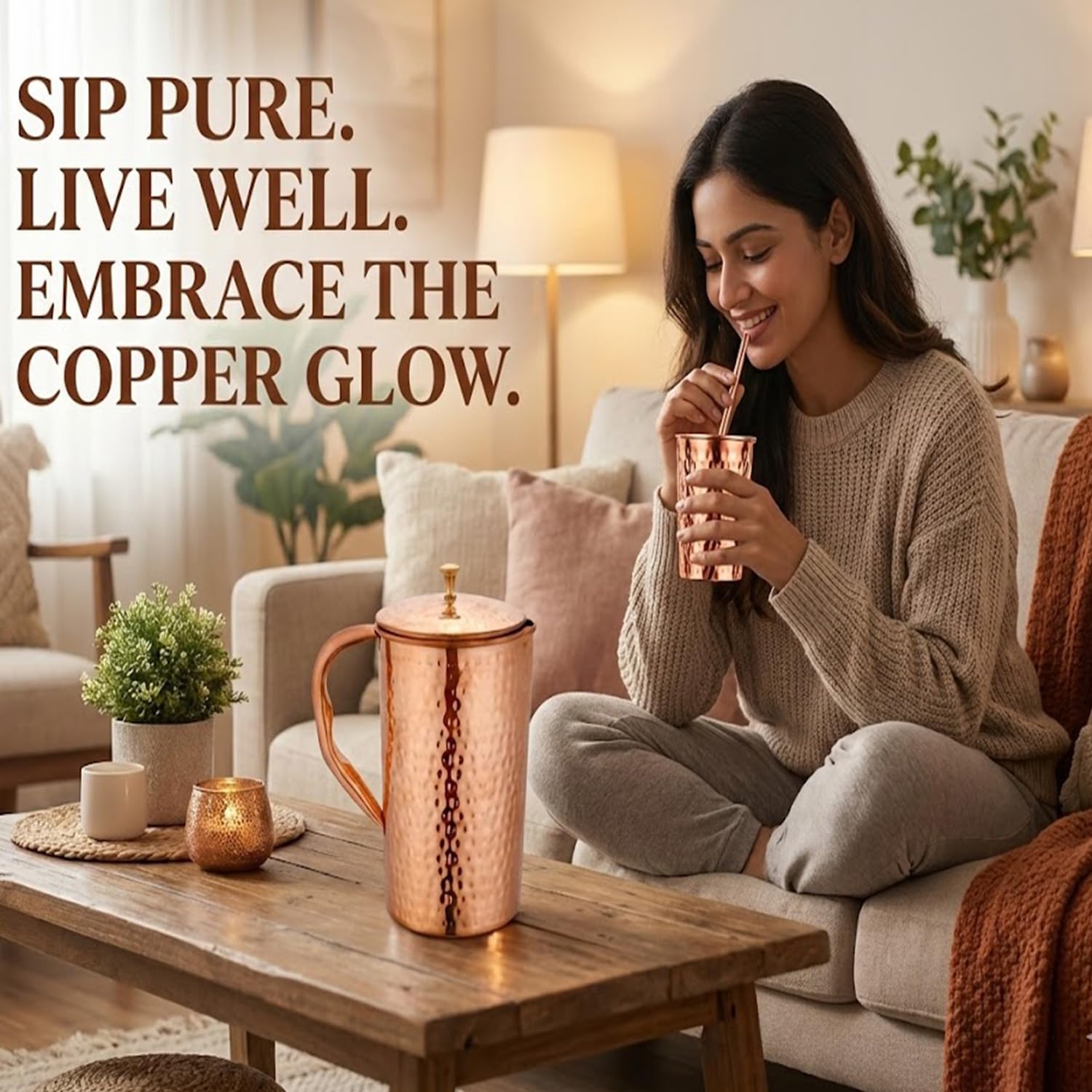 Taluka set on wooden table lifestyle for stylish home display