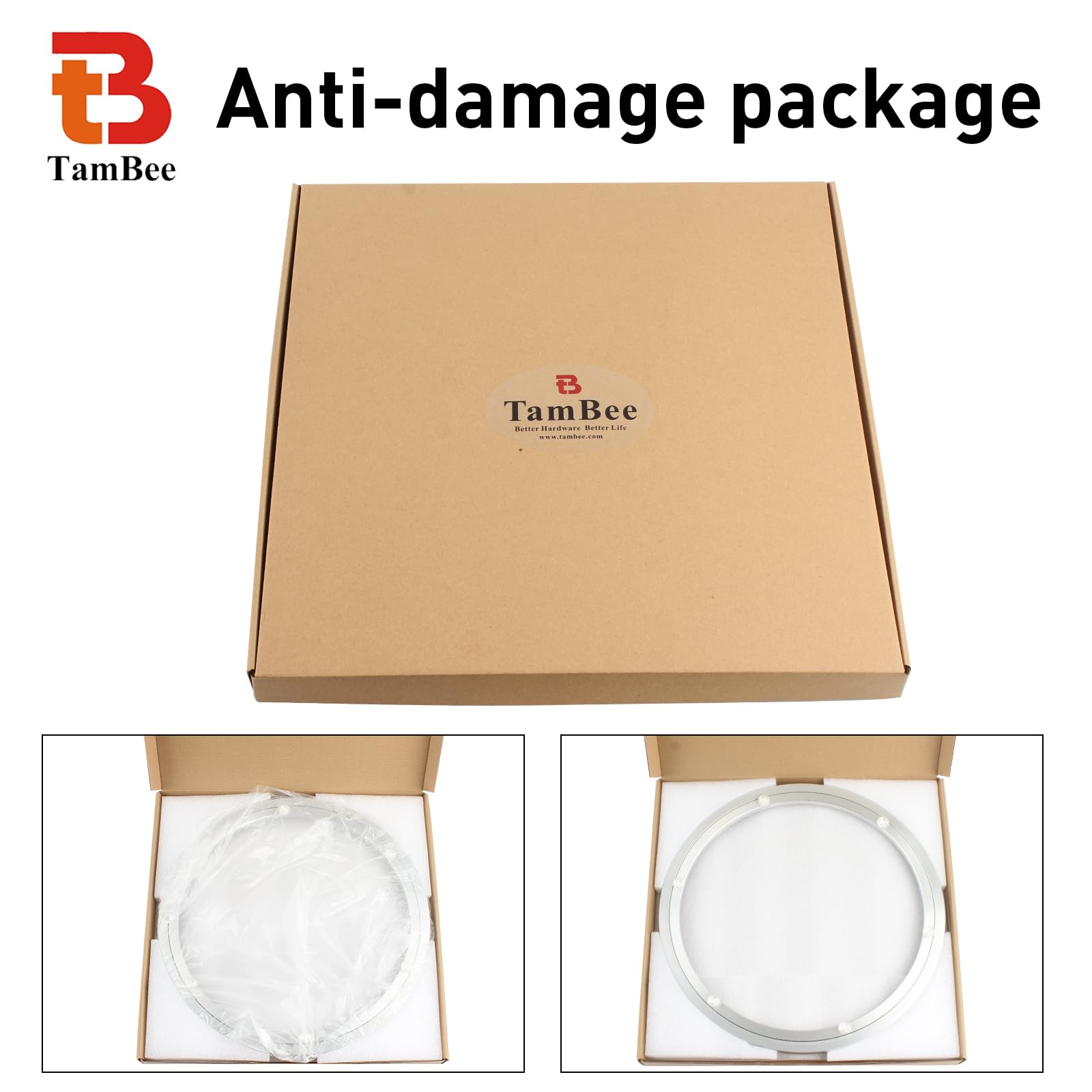 TamBee outdoor patio table with base, showing weather-ready rotating functionality