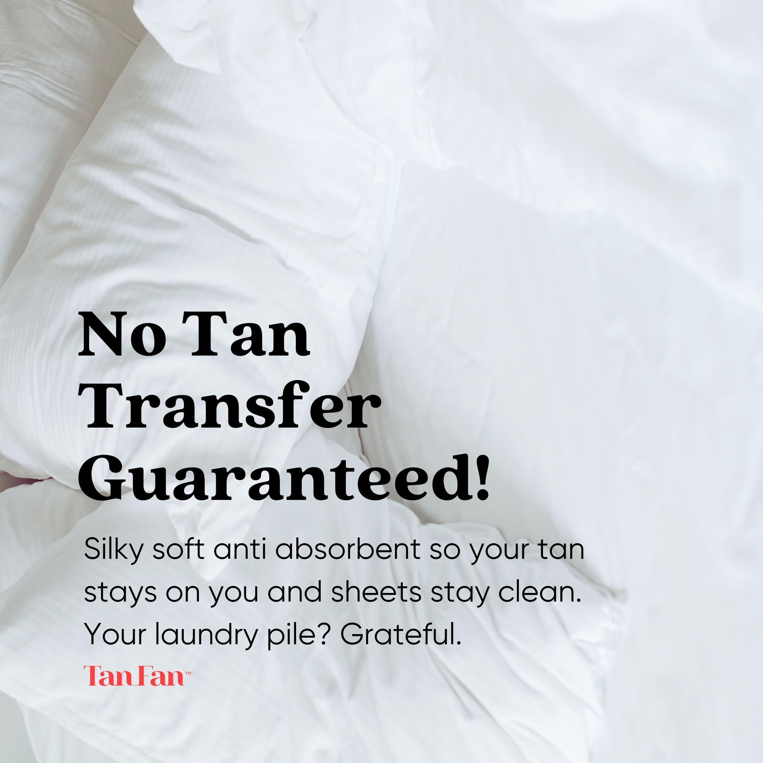 Tan Fan built-in pillow protector detail for head and hair protection