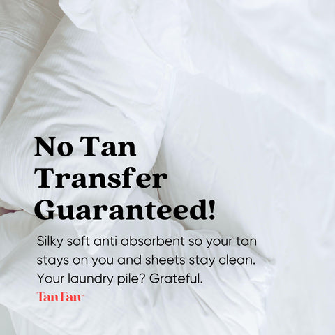 Tan Fan built-in pillow protector detail for head and hair protection