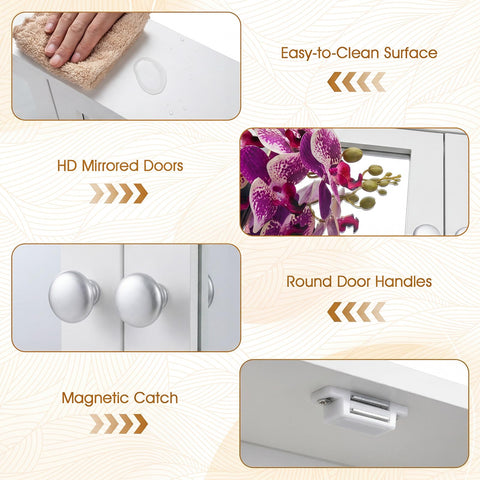 Tangkula mirror reflecting user for grooming convenience