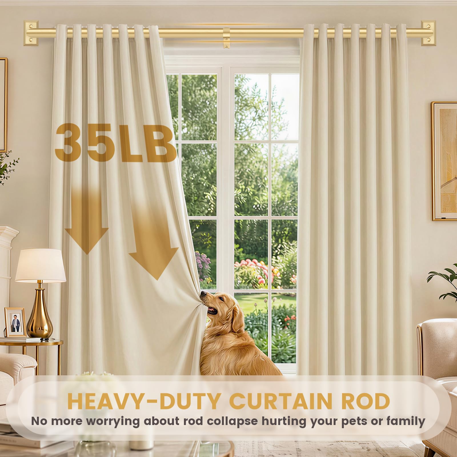TANGWIN adjustable middle bracket detail showing strong support for heavier curtains