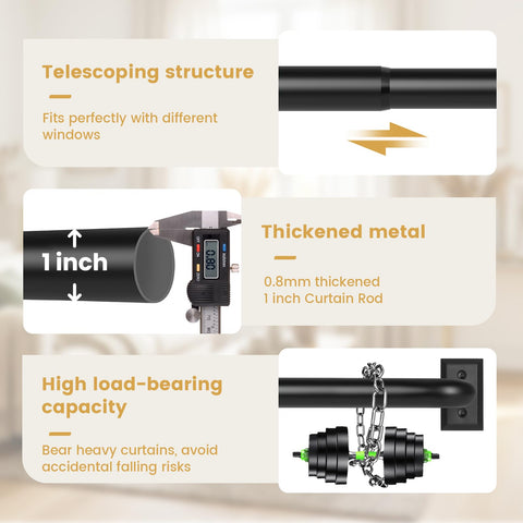 TANGWIN telescoping end extended to fit varying window widths precisely