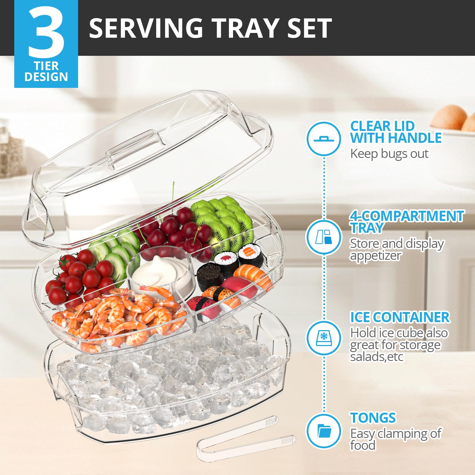 Tangyinus close-up of removable ice compartment for consistent cooling