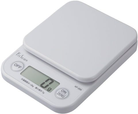TANITA KF-200 WH front view showing clean white scale and display for precise measuring