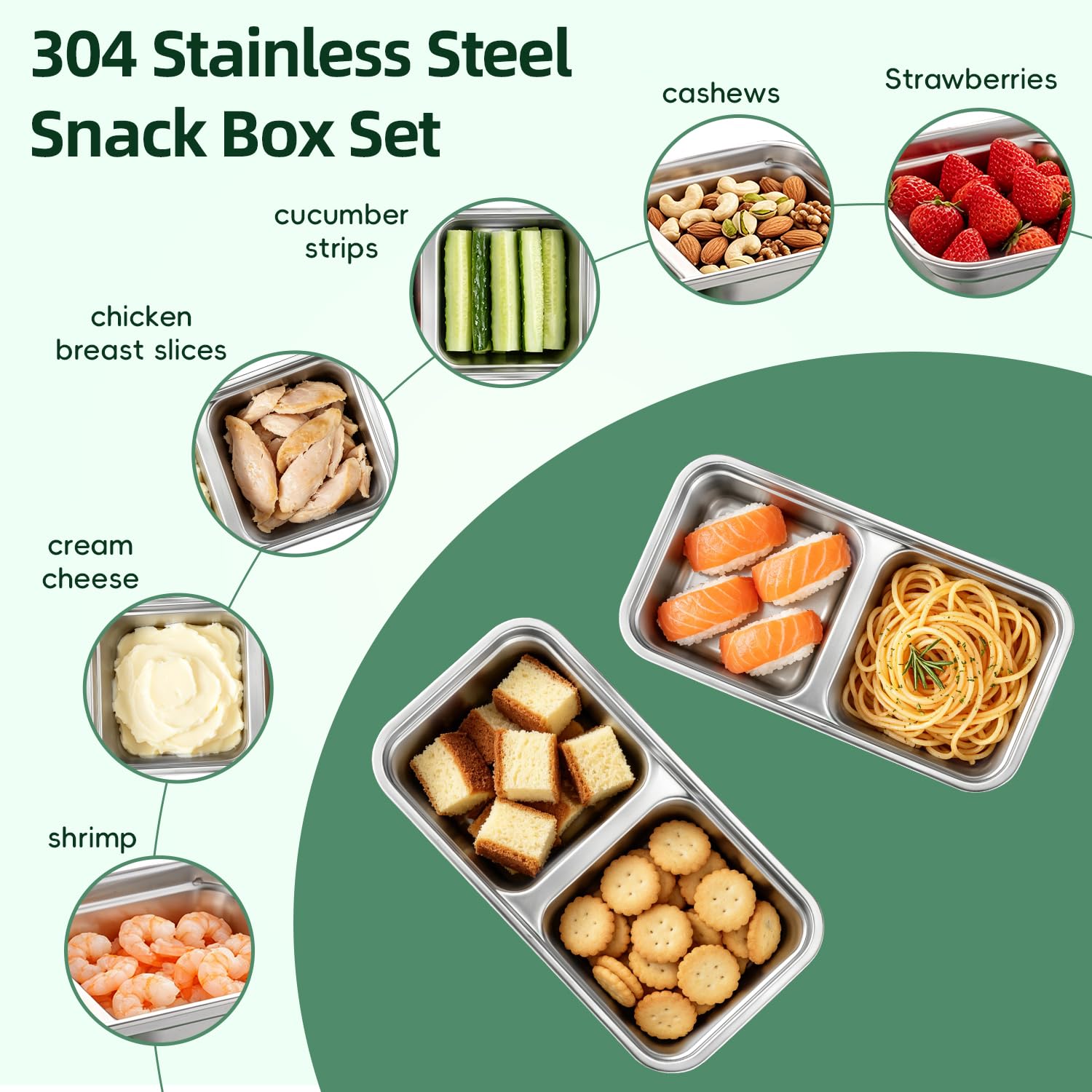 Tanjiae stacked containers in fridge, space-saving and organized