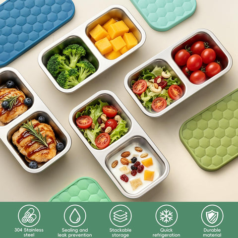 Tanjiae two-compartment interior dividing snacks, prevents mixing