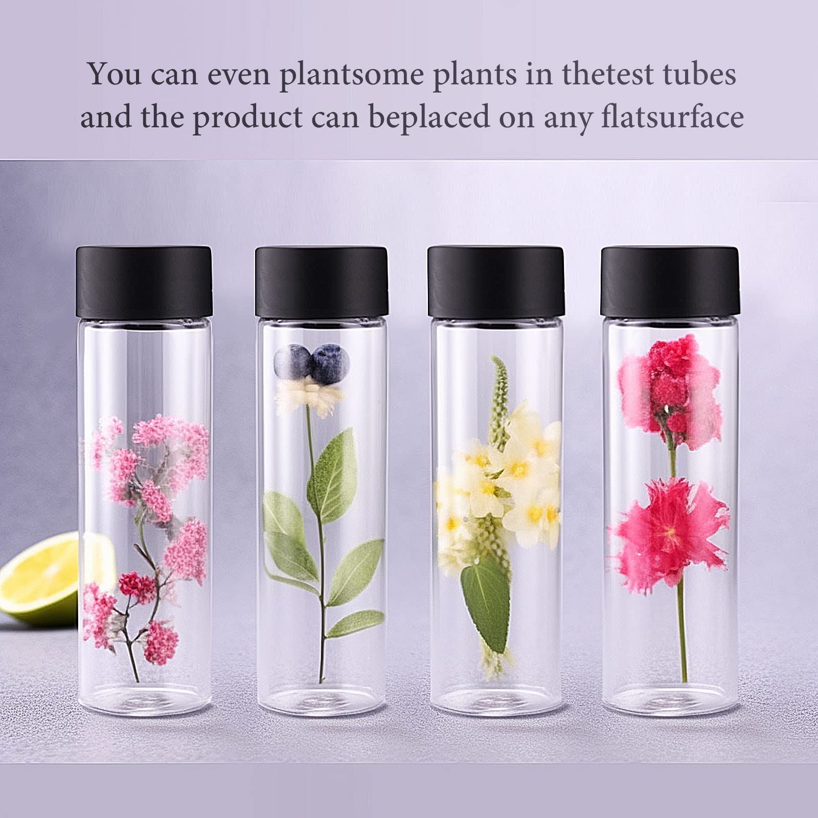 Tanlade bottle filled with juice held in hand for easy transport