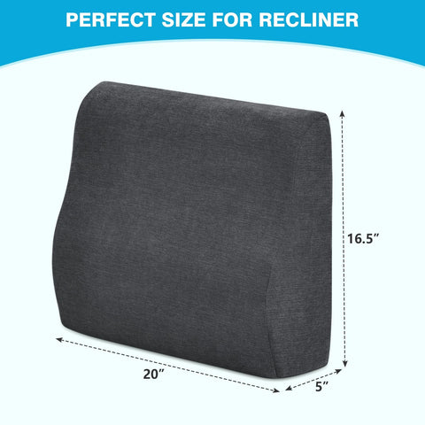 TANYOO size comparison beside chair showing generous 20x16.5x5 inch fit