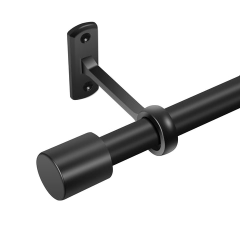 Taoberfuli front view of full length adjustable rod showing sleek black finish and strength