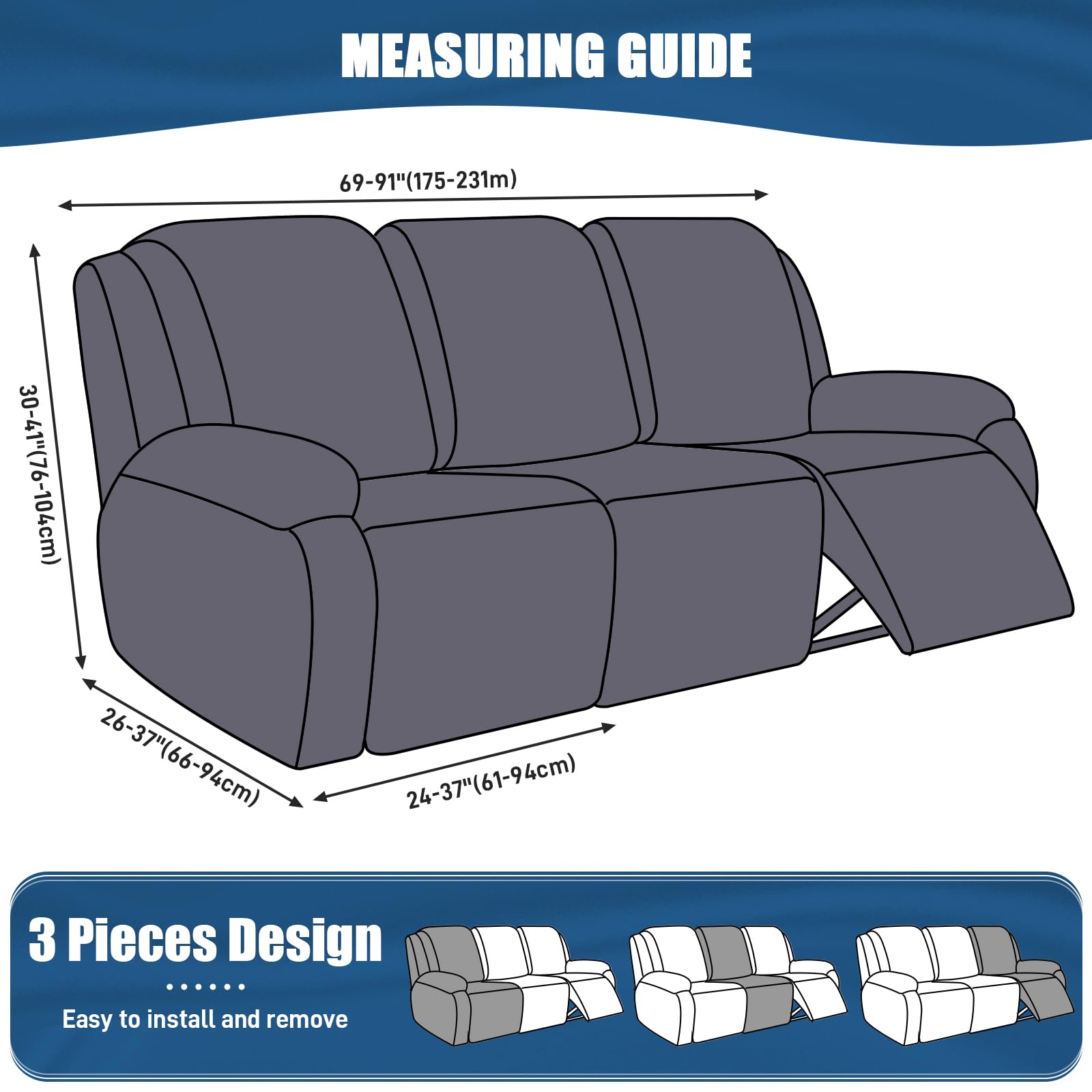 TAOCOCO detailed armrest piece showing stretch fit and seam finish benefit
