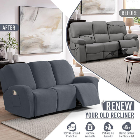 TAOCOCO cover on recliner in living room for stylish protection